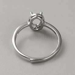 Sterling Silver Open Cuff Ring Findings&nbsp;STER-WH0061-21B