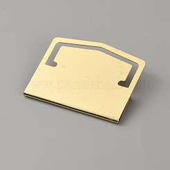 ステンレス製ブックマークページクリップ  ミニインデックスクランプラベルクリップ  文房具ギフト  ゴールドカラー  29x35x3mm&nbsp;AJEW-WH20115-06G