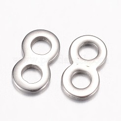 変色しない304ステンレススチールリンクコネクター  ステンレス鋼色  11x6x1.1mm  穴：2.7mm&nbsp;X-STAS-G071-56P