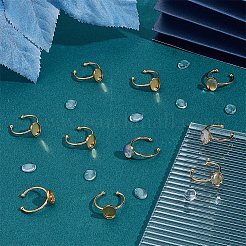 DIY Oval Cuff Ring Kits&nbsp;DIY-UN0008-14G