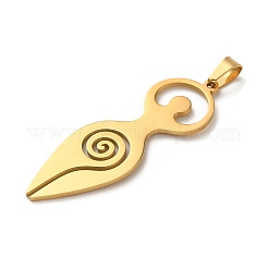 304 Stainless Steel Pendants&nbsp;STAS-O005-06G