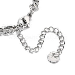 Moon & Round 304 Stainless Steel Pendant Necklaces&nbsp;LS-NJEW-P318-02P