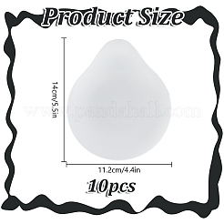 使い捨てプラスチック皿  フラットラウンド  ホワイト  140x112x11.8mm&nbsp;AJEW-WH0314-612B
