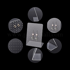 L Shaped Organic Glass Earring Display Stands&nbsp;ODIS-PH0001-51-WH