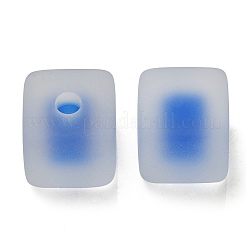 つや消しアクリルヨーロピアンビーズ  二層ビーズ  キューブ  ドジャーブルー  13.5x13.5x13.5mm  穴：4mm&nbsp;OACR-G012-14E