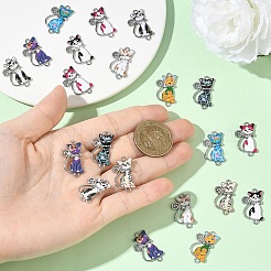 40Pcs 10 Colors Alloy Enamel Connectors Charms&nbsp;FIND-YW0013-08