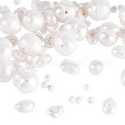 電気めっきシェルパールビーズ連売り  ナゲット  ミックスカラー  4~8.5x6~11x4~8.5mm  穴：1mm  50個/セット&nbsp;BSHE-TA0001-16