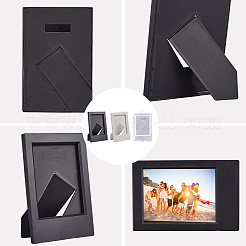 6個 3色長方形 ABSプラスチックフォトフレームスタンド  ミックスカラー  92x61x6mm  2個/カラー&nbsp;AJEW-SP0002-07B