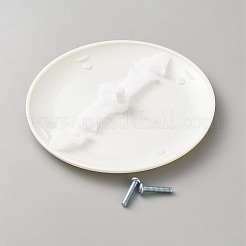 ABS樹脂製丸型天井ボックスカバープレート  ステンレス鋼ネジ付き  ホワイト  137x23mm&nbsp;FIND-WH0816-087