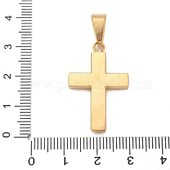 304ステンレスペンダント  クロスチャーム  ガラスと  ブラック  30x19x3mm  穴：8.5x5mm&nbsp;STAS-G346-29G-04