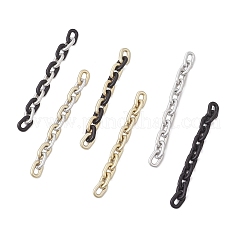CCBプラスチック製ハンドメイドアズキチェーン6個  オーバル  ミックスカラー  14x9x3mm&nbsp;AJEW-JB01362