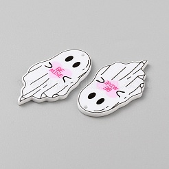 Halloween Printed Opaque Acrylic Pendants&nbsp;SACR-WH0006-23C