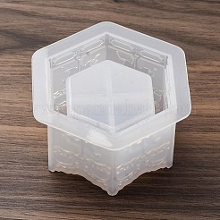 メリーゴーランドシリコンモールド  キャンドル型  ジェッソ樹脂鋳造金型  ホワイト  68x75x39.5mm  内径：52x60mm&nbsp;AJEW-S041-01A
