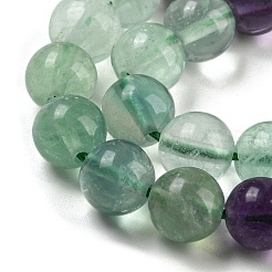 Natural Rainbow Fluorite Bead Strands&nbsp;G-P255-01-8mm
