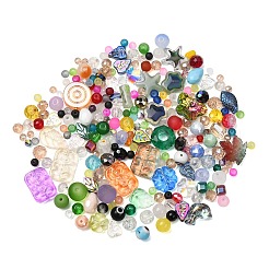 混合スタイルのガラスビーズ  混合図形  ミックスカラー  3.5~18.5x4.5~16x3~9.5mm  穴：1~6mm&nbsp;GL-XCP0001-01