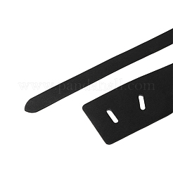 ドレス用の柔らかいPUレザーのタイノットベルト  ブラック  1190x20~60x2.5mm&nbsp;AJEW-WH20816-270B