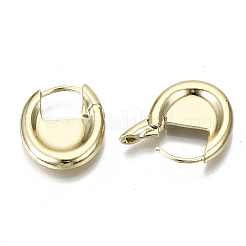 Brass Huggie Hoop Earrings&nbsp;EJEW-N011-41G-NF