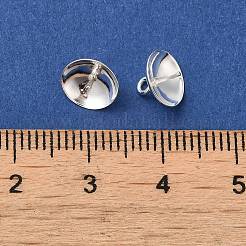 925スターリングシルバーペンダントベイル  片穴パーツ用  銀  8x7.5mm  穴：1.5mm  ピン：0.7mm&nbsp;STER-E050-08S-A