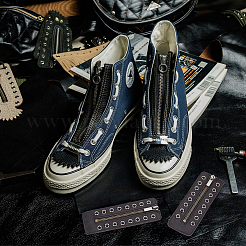 PU Leather Lace-in Boot Zipper Inserts&nbsp;DIY-WH0043-51AB-02