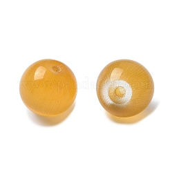 キャッツアイビーズ  ラウンド  片穴パーツ用  オレンジ  10mm  穴：1mm&nbsp;CE-P003-01B-13