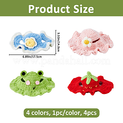 4Pcs 4 Colors Cloth Pet Hat&nbsp;AJEW-FH0008-80