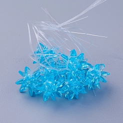 ガラス編みビーズ  花／線香花火  馬の目のチャームから成っています  ミックスカラー  13mm&nbsp;EGLA-A003-A