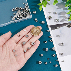 80Pcs 4 Styles 201 Stainless Steel Spacer Beads&nbsp;STAS-UN0060-39