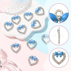 Alloy Enamel with Rhinestone Pendants&nbsp;FIND-FZC0005-007P-03