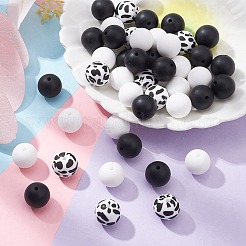 Round Food Grade Eco-Friendly Silicone Focal Beads&nbsp;SIL-YW0001-14A