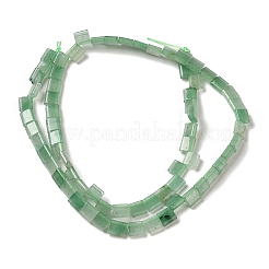 天然石グリーンアベンチュリンビーズ連売り  2穴  長方形  5.5~6x5x2.5mm  穴：0.9mm  約69~70個/連  15.12~15.2インチ（38.4~38.6cm）&nbsp;G-F762-A20-01