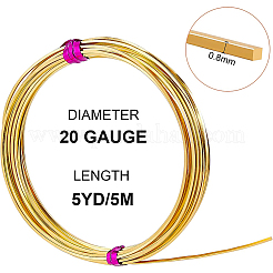 角型真鍮線  ゴールドカラー  0.8x0.8mm  5 M /ロール。&nbsp;CWIR-WH0009-06G