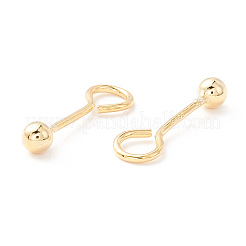 スターリングシルバーのねじ付きボールアイピン925個  ボールヘッド付きスクリューアイピン  ゴールドカラー  16x3mm  穴：3.4mm  ピン：0.7mm&nbsp;STER-P047-04B-G