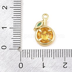 Brass Pave Colorful Cubic Zirconia Pendants&nbsp;CU-CBAFB7D-03A-G