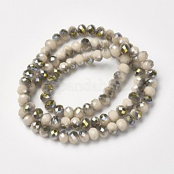 Electroplate Opaque Glass Beads Strands&nbsp;X-EGLA-A034-P6mm-S17
