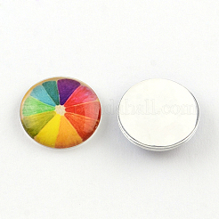 Half Round/Dome Mix Photo Glass Flatback Cabochons for DIY Projects&nbsp;GGLA-Q037-10mm-06