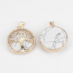 Synthetic Howlite Pendants&nbsp;G-S292-10L-G-1