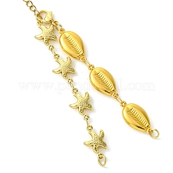 Summer Beach 304 Stainless Steel Shell Starfish Link Chain Bracelet Making&nbsp;AJEW-JB01620