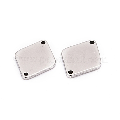 Tarnish Resistant Smooth Surface Stainless Steel Rhombus Stamping Blank Tag Links connectors&nbsp;LS-STAS-R064-72