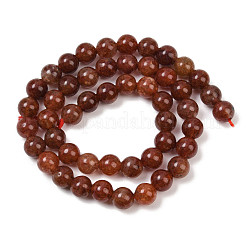 天然石ストロベリークォーツビーズ連売り  ラウンド  8mm  穴：1mm  約50個/連  15.24''（38.7cm）〜15.43''（39.2cm）&nbsp;G-D342-A01-8mm