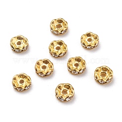 Iron Crystal Rhinestone Spacer Beads&nbsp;RB-A007-6MM-G