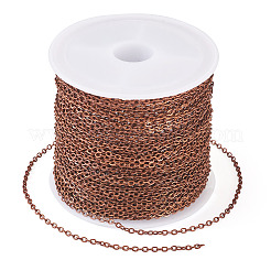 Brass Coated Iron Flat Cable Chains&nbsp;CH-TAC0007-01R