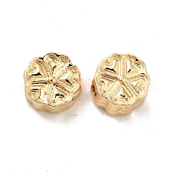 めっき合金ビーズラック  長持ちメッキ  カドミウムフリー＆鉛フリー  花  14KGP本金メッキ  7x4mm  穴：1.4mm&nbsp;PALLOY-D004-01LG