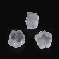 プラスチック製ピアスキャッチ  ピアスバックキャッチ  透明  4x4x2.5mm  穴：0.5mm&nbsp;KY-R011-06