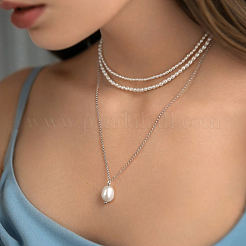 S925 Silver Freshwater Pearl Necklace Elegant Jewelry Set for Formal Occasions&nbsp;EC3448-3