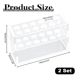 6 Hole Glass Multi-Use Cylinder Tube Display Racks&nbsp;AJEW-WH0596-418B