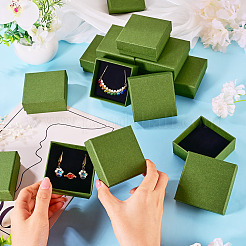 12Pcs Cardboard Paper Jewelry Storage Boxes with Sponge&nbsp;CON-TA0001-43B