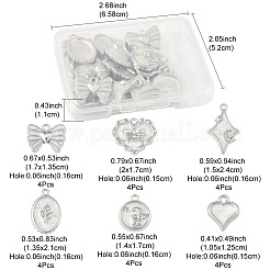 24Pcs 6 Styles Alloy Enamel Pendants&nbsp;ENAM-FS0002-65P