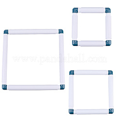 3 Stes 3 Styles Plastic Cross Stitch Embroidery Hoops&nbsp;DIY-CP0012-44A