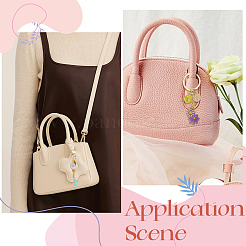 DIY Letter & Flower Keychain Findings Kits&nbsp;DIY-BM0002-22