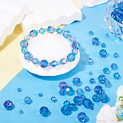 4 Strands 4 Styles Baking Paint Transparent Glass Beads Strands&nbsp;DGLA-TA0001-32B